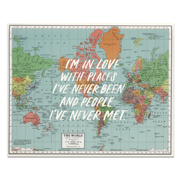 I'm in Love Pinnable Travel Map