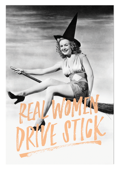 Real Women Drive Stick Postcard Set