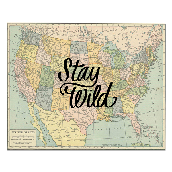 Stay Wild Pinnable Travel Map