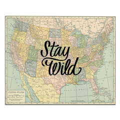 Stay Wild Pinnable Travel Map