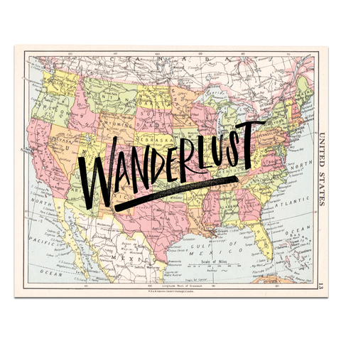 Wanderlust Pinnable Travel Map